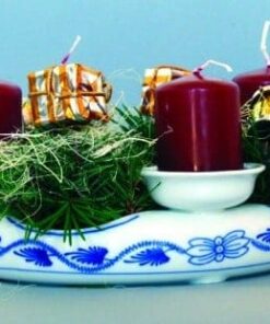 Cibulák – Svietnik adventný 21,5 cm – originálny cibuľový porcelán 1. akosť