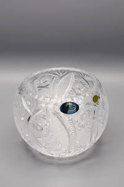 Krištáľová brúsená váza guľového tvaru ÚSVIT 12 cm - Image 2