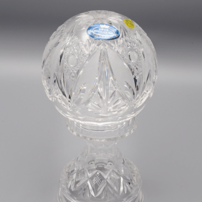 Krištáľová brúsená dekorácia lopta ÚSVIT 18,5 cm