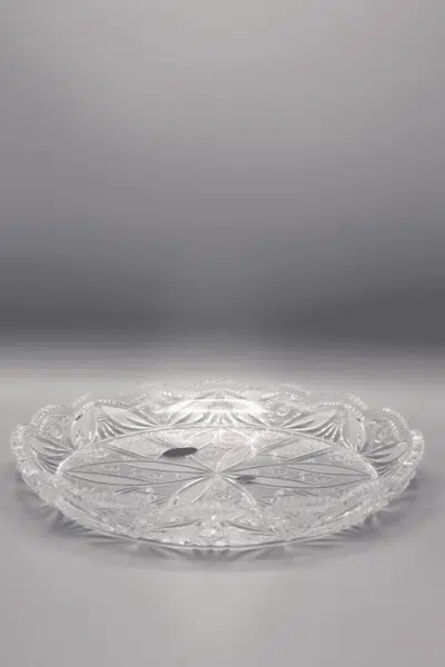 Krištáľový brúsený tanier ÚSVIT 27 cm - Image 2