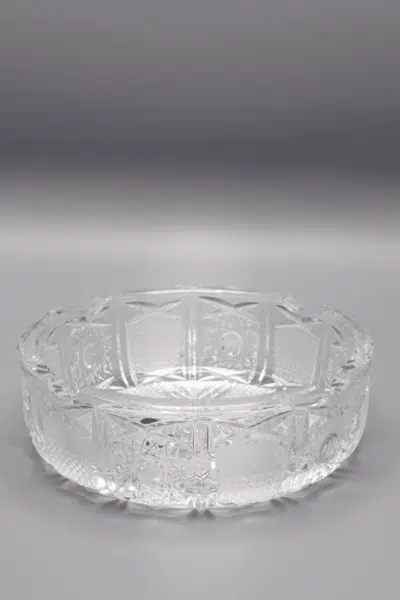 Krištáľový brúsený popolník ÚSVIT 15 cm