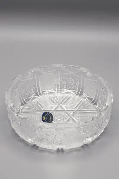 Krištáľový brúsený popolník ÚSVIT 15 cm