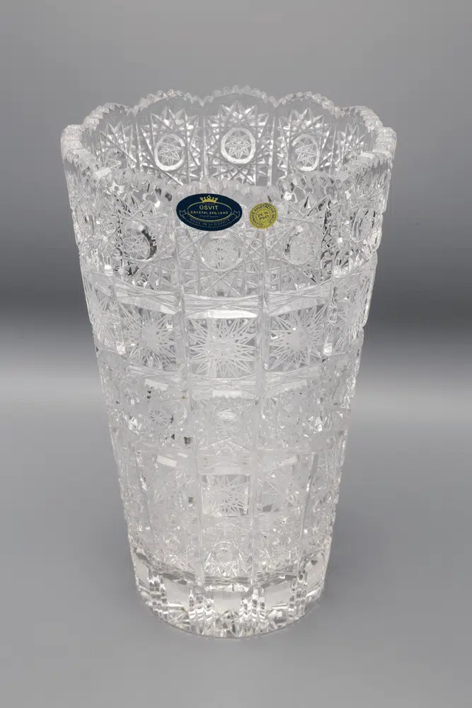 Krištáľová brúsená váza ÚSVIT 25 cm