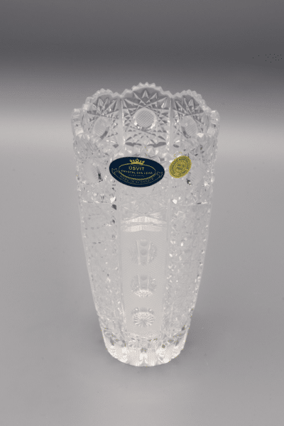 Krištáľová brúsená váza ÚSVIT 14,5 cm