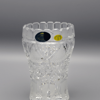 Krištáľová brúsená váza ÚSVIT 14 cm