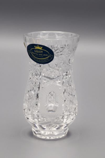 Krištáľová brúsená váza ÚSVIT 8,5 cm