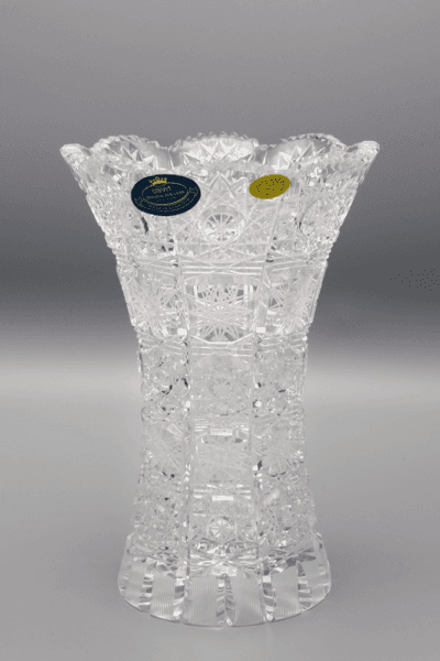 Krištáľová brúsená váza ÚSVIT 18 cm