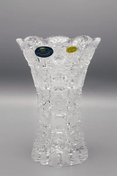 Krištáľová brúsená váza ÚSVIT 18 cm