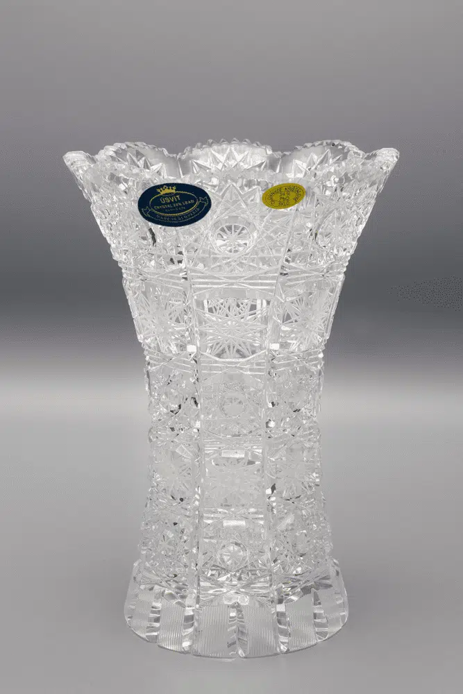 Krištáľová brúsená váza ÚSVIT 18 cm