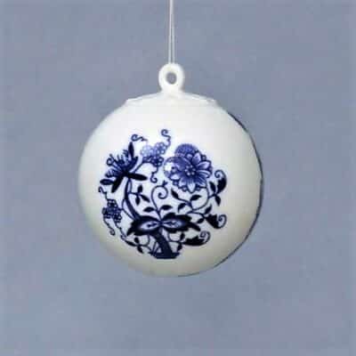 Cibulák – Vianočná ozdoba – guľa 5,8 cm – originál cibuľový porcelán 1. akosť