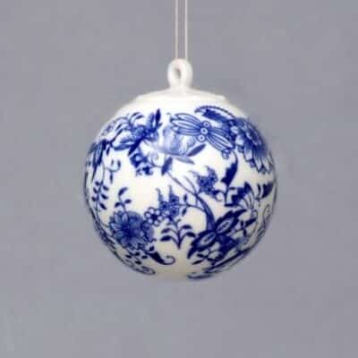Cibulák – Vianočná ozdoba – guľa 5,8 cm – originál cibuľový porcelán 1. akosť