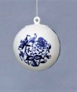 Cibulák – Vianočná ozdoba – guľa 5,8 cm – originál cibuľový porcelán 1. akosť