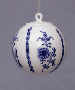 Cibulák – Vianočná ozdoba – guľa 5,8 cm – originál cibuľový porcelán 1. akosť