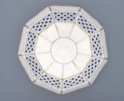 Cibulák – Tienidlo k lampe vitrážové, prelamované 35 cm – originálny cibulák Dubí – 1. akosť