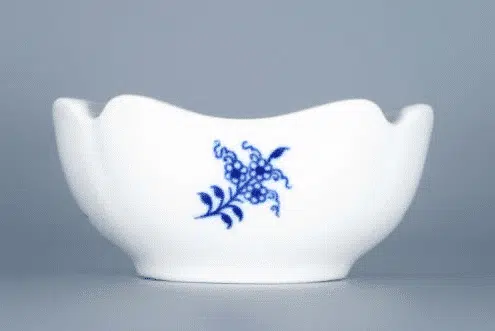Cibulák – Popolník 4-hranný 12,5 cm – originál cibuľový porcelán 1. akosť