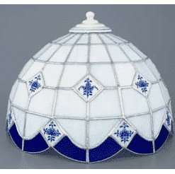 Cibulák – Lampa 1972 s tienidlom vitrážovým – originálny cibulák Dubí – 1. akosť
