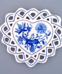 Cibulák – Vianočná ozdoba – srdiečko 10 cm – originál cibuľový porcelán 1. akosť