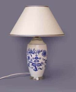 Cibulák – Stolová lampa 1211 s textilným tienidlom hladkým – originálny cibulák Dubí – 1. akosť