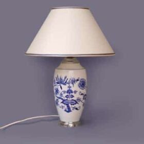 Cibulák – Stolová lampa 1211 s textilným tienidlom hladkým – originálny cibulák Dubí – 1. akosť