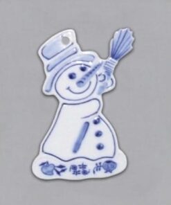 Cibulák – Vianočná ozdoba – snehuliak 7,7 cm – originál cibuľový porcelán 1. akosť