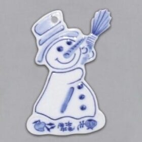 Cibulák – Vianočná ozdoba – snehuliak 7,7 cm – originál cibuľový porcelán 1. akosť
