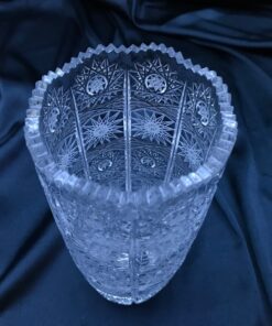 Krištáľová brúsená váza 20 cm