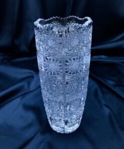 Krištáľová brúsená váza 20 cm