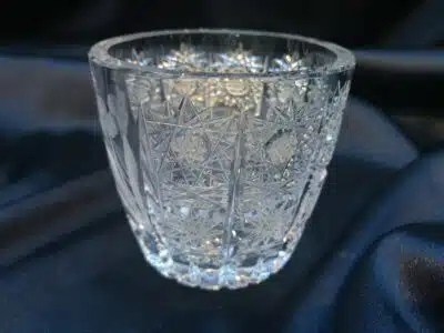 Krištálová brúsená cukornička 10 cm