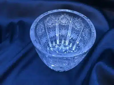 Krištálová brúsená cukornička 10 cm