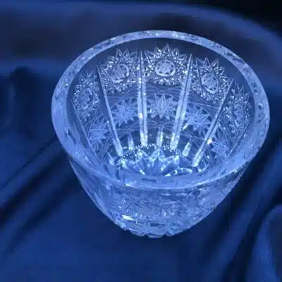Krištálová brúsená cukornička 10 cm