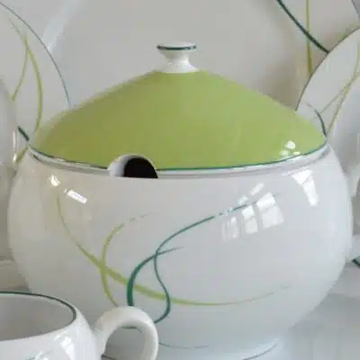 Porcelánová obedová súprava pre 6 osôb Opalnea tráva