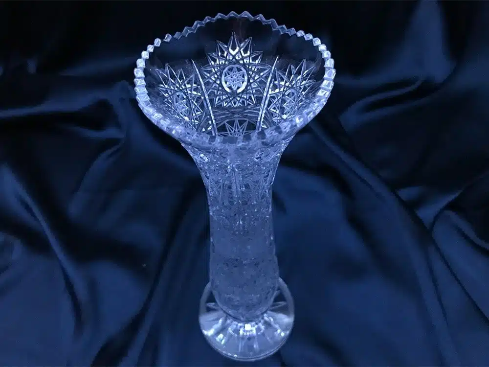 Krištáľová brúsená váza 23 cm