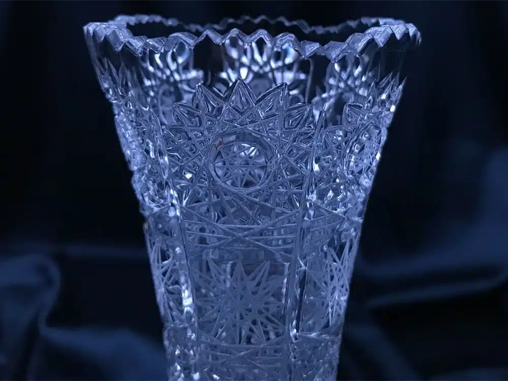 Krištáľová brúsená váza 15 cm