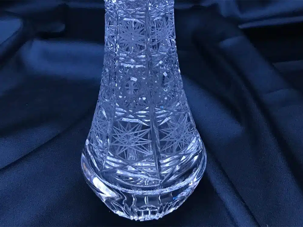 Krištáľová brúsená váza 15 cm