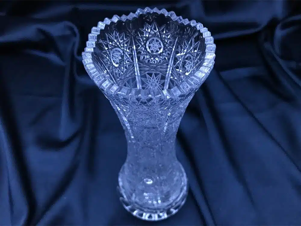 Krištáľová brúsená váza 15 cm