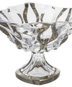 Krištáľová miska na nohe Samboa platinum 30,5 cm