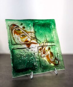 Umelecké sklo Veronika Rusňáková 20x20 cm