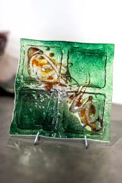 Umelecké sklo Veronika Rusňáková 20x20 cm - Image 2