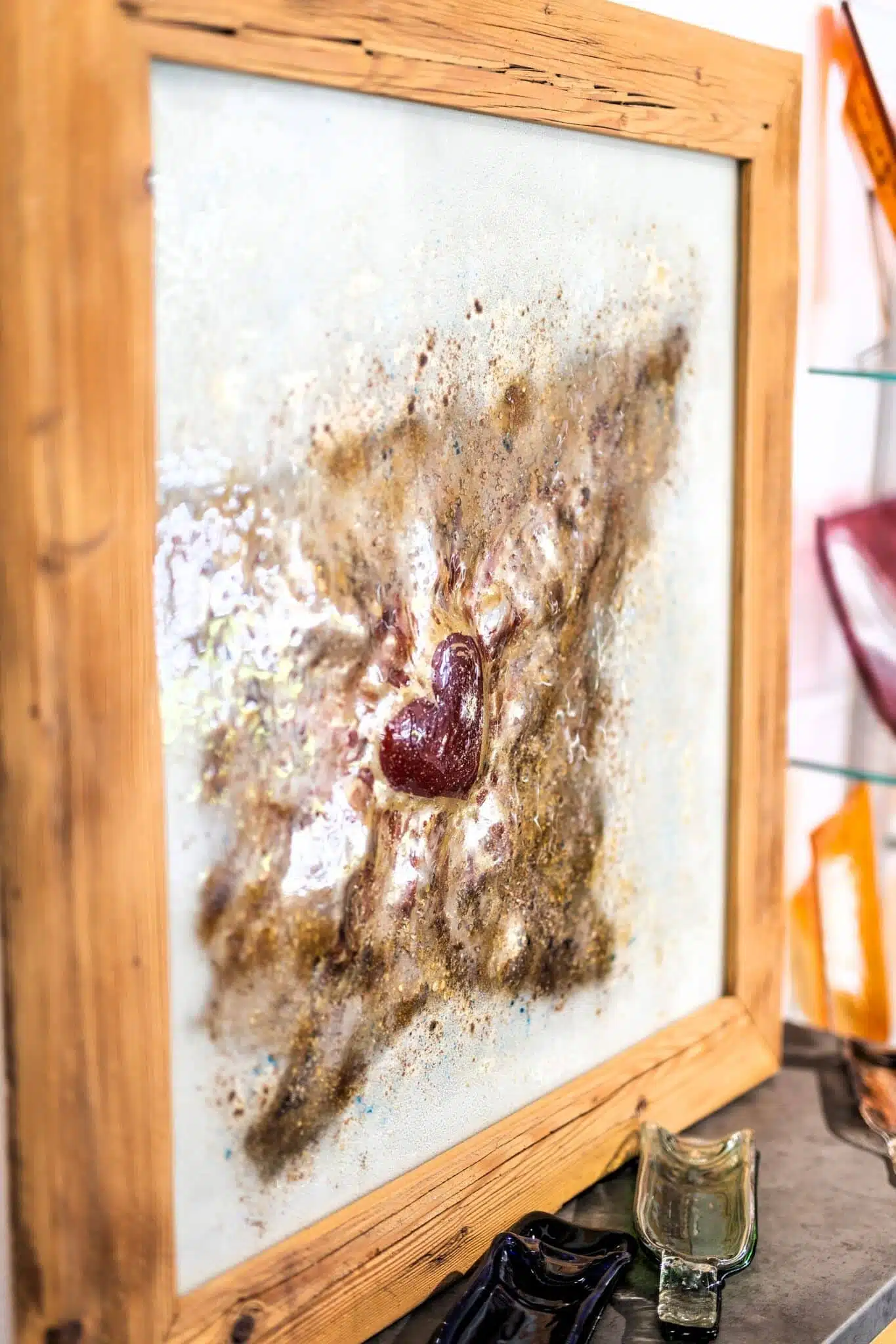 Umelecké sklo Veronika Rusňáková 90x90 cm – Obrázok 2