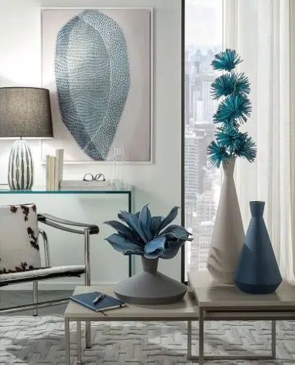 Vysoká šedá keramická váza Modern 19x53 cm – Obrázok 2