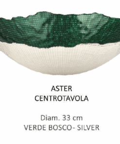 Misa Aster vo vianočnom prevedení zeleno-strieborná 33 cm
