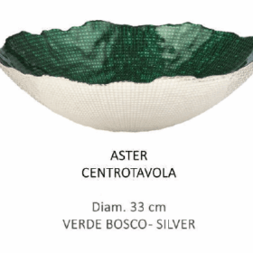 Misa Aster vo vianočnom prevedení zeleno-strieborná 33 cm
