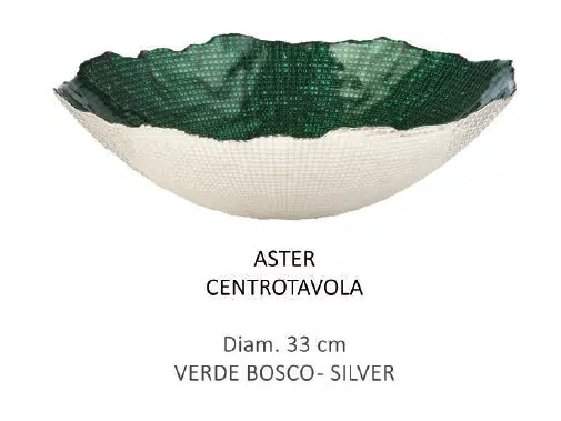 Misa Aster vo vianočnom prevedení zeleno-strieborná 33 cm