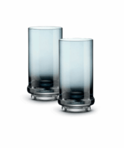 Sada 2 pohárov na nápoje z tmavomodrého skla 370 ml