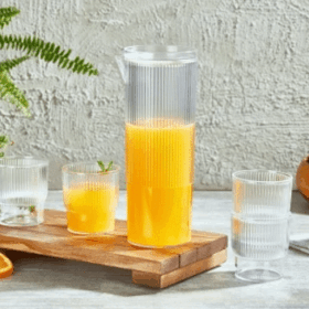 Sada karafy 1500 ml+4 priehľadné poháre