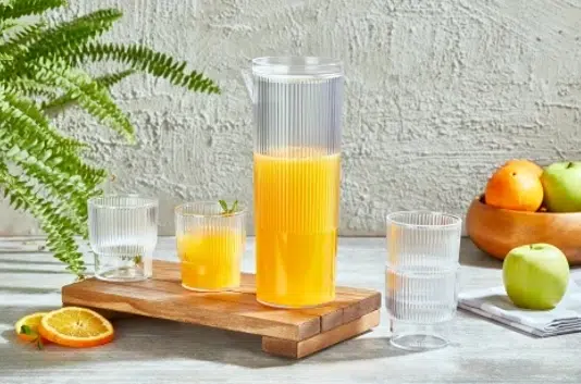 Sada karafy 1500 ml+4 priehľadné poháre