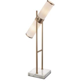 Stojacia lampa kov - mramor - sklo 20x20x87v