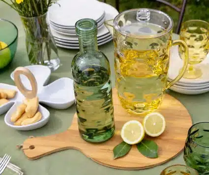 Poháre na stopke Murano 360 ml žltá – Obrázok 2