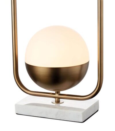 Sklenená stolná lampa kov – mramor – sklo 28×18 - Image 2