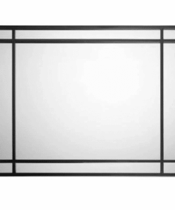 Obdĺžnikové zrkadlo s čiernym kovovým rámom 110x80x3 cm